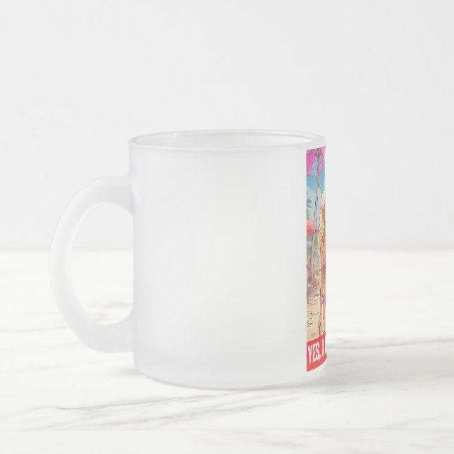 TAZA DE CRISTAL ESMERILADO DONALD TRUMP - SÍ, SOY CHICA DE TRUMP (Izquierda)