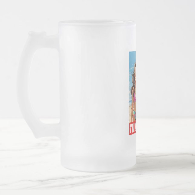 TAZA DE CRISTAL ESMERILADO DONALD TRUMP - SOY CHICA DE TRUMP (Izquierda)