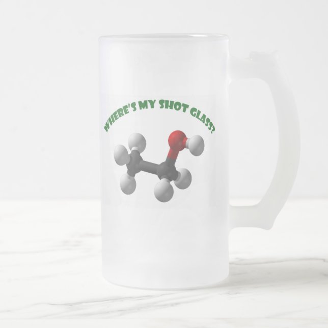 Taza De Cristal Esmerilado Donde está mi Vidrio-Etanol del tiro (Derecha)