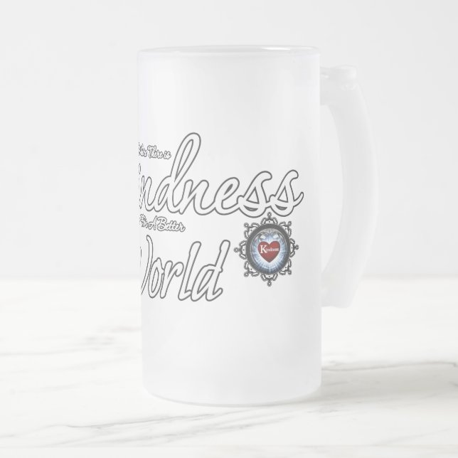 Taza De Cristal Esmerilado Donde Hay Amabilidad (Anverso derecho)