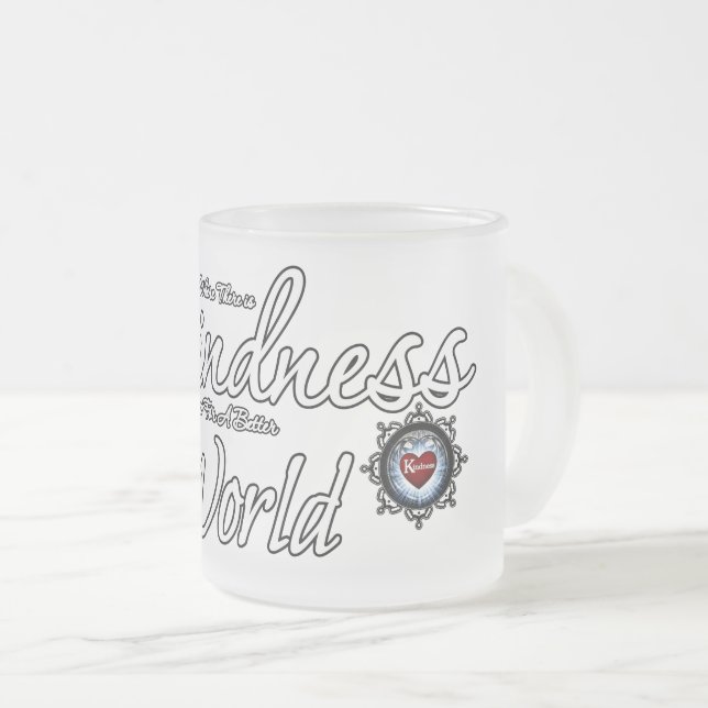 Taza De Cristal Esmerilado Donde Hay Amabilidad (Anverso derecho)