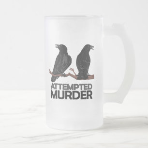 Taza De Cristal Esmerilado Dos cuervos = intentos de asesinato