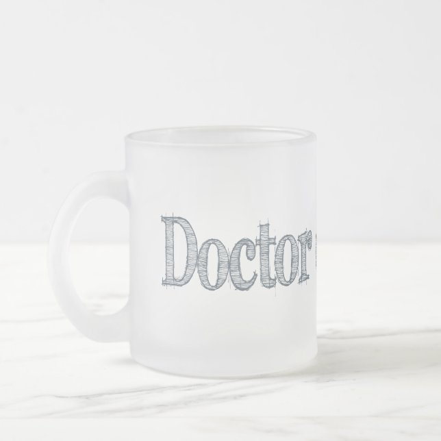 Taza De Cristal Esmerilado DR de Letras (Izquierda)