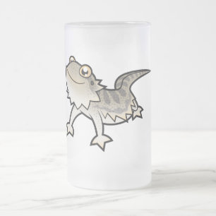 Taza De Cristal Esmerilado Dragón barbudo de dibujos animados / Dragón de Ran