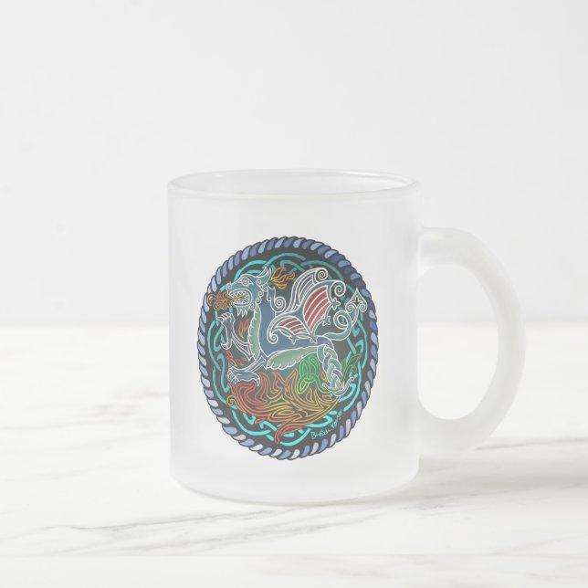 Taza De Cristal Esmerilado Dragon celtique (Derecha)