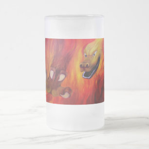 Taza De Cristal Esmerilado Dragon claw - Red Dragon