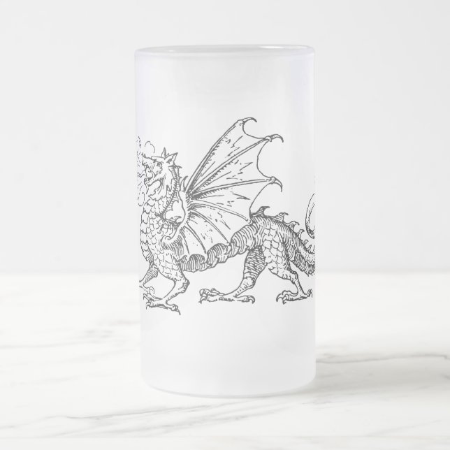Taza De Cristal Esmerilado Dragón de Primping (Centro)