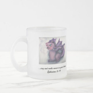 Taza De Cristal Esmerilado Dragón del canto