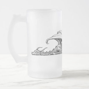 Taza De Cristal Esmerilado Dragón durmiente Escarcha de vidrio