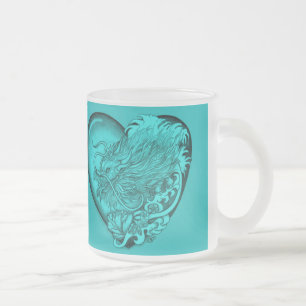 Taza De Cristal Esmerilado Dragon Heart