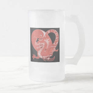 Taza De Cristal Esmerilado Dragon Heart