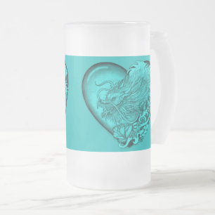 Taza De Cristal Esmerilado Dragon Heart