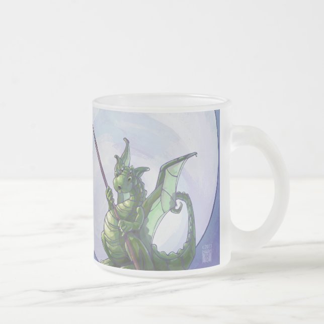 Taza De Cristal Esmerilado Dragon Watch Art (Derecha)