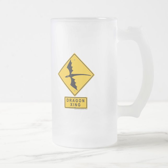 Taza De Cristal Esmerilado Dragón XING (Derecha)