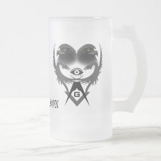 Taza De Cristal Esmerilado Dragones y Eagles, S&C abstracto, FREEMASON