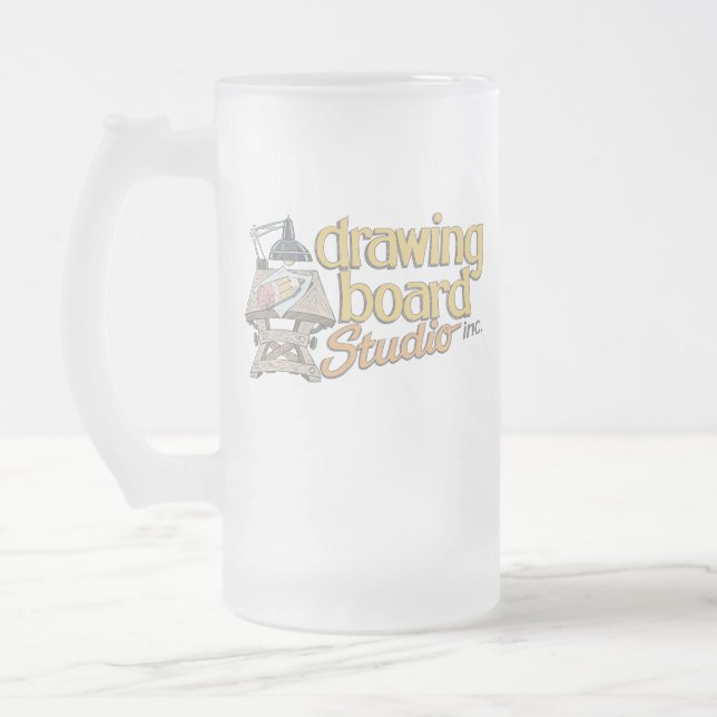 TAZA DE CRISTAL ESMERILADO DRAWING BOARD STUDIO  (Izquierda)