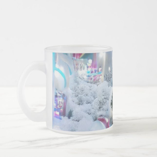 Taza De Cristal Esmerilado Dreamy Winter Wonderland Lights (Izquierda)