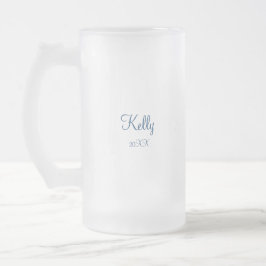 Taza De Cristal Esmerilado Dril de algodón y diamantes rústicos, atractivo