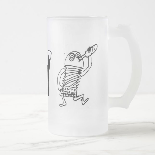 TAZA DE CRISTAL ESMERILADO DRINKIN (Derecha)