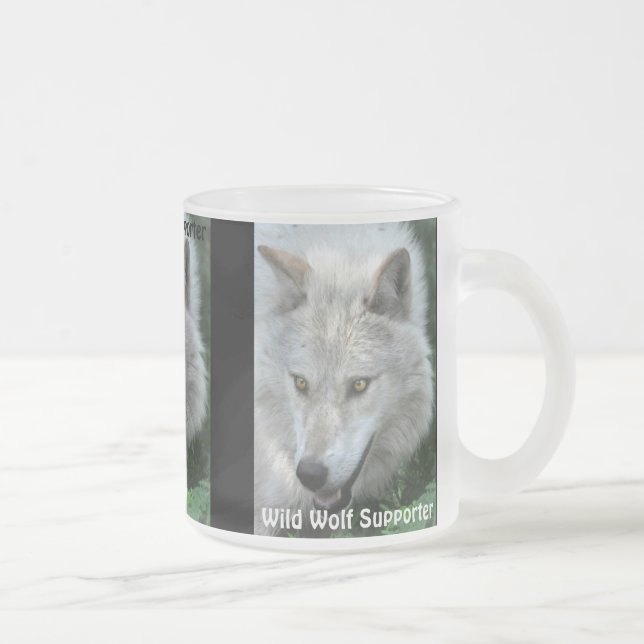 Taza De Cristal Esmerilado Drinkware de apoyo a la vida silvestre de los OJOS (Derecha)