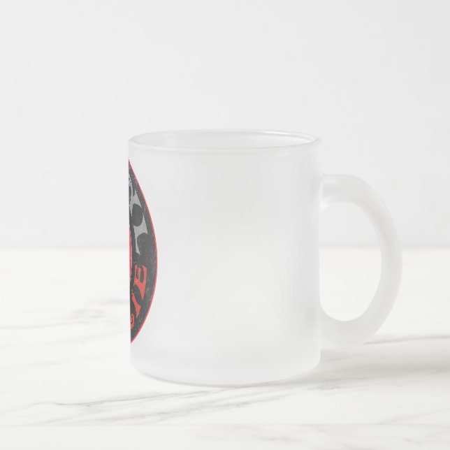 Taza De Cristal Esmerilado Drogadicto del vinilo (Derecha)