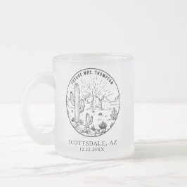 Taza De Cristal Esmerilado Ducha de novia regalo personalizado elegante