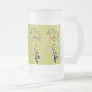 Taza De Cristal Esmerilado Duende Afortunado