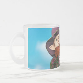Taza De Cristal Esmerilado Duende irlandés