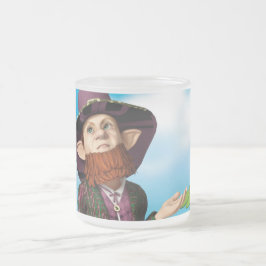 Taza De Cristal Esmerilado Duende irlandés