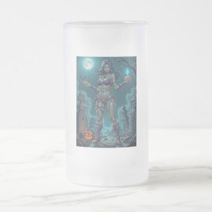 Taza De Cristal Esmerilado Dulce de Halloween o Novia Zombi con Sesos