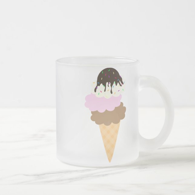 Taza De Cristal Esmerilado Dulce helado (Derecha)
