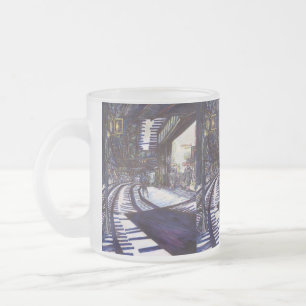 Taza De Cristal Esmerilado Dustar el piano