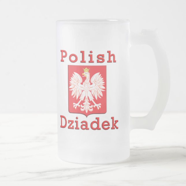 Taza De Cristal Esmerilado Dziadek Eagle polaco (Derecha)