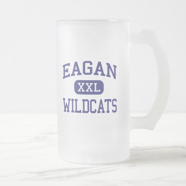 Taza De Cristal Esmerilado Eagan - gatos monteses - High School secundaria - (Derecha)