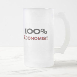 Taza De Cristal Esmerilado Economista del 100 por ciento