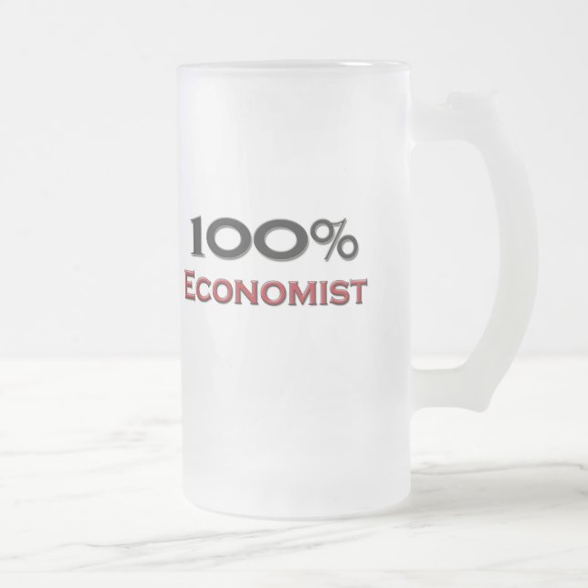 Taza De Cristal Esmerilado Economista del 100 por ciento (Derecha)