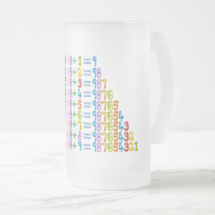 Taza De Cristal Esmerilado Ecuaciones de matemáticas divertidas más frías