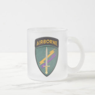 Taza De Cristal Esmerilado Ejército USACAPOC(A) Comando de Operaciones Psico
