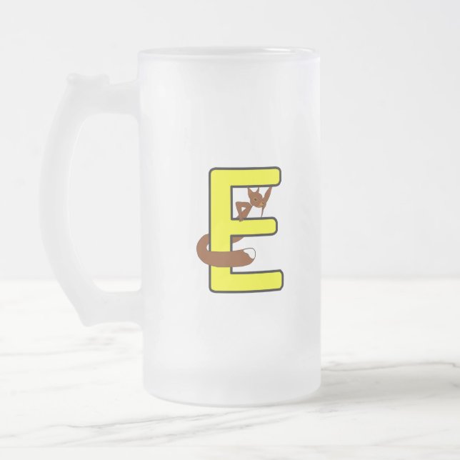 Taza De Cristal Esmerilado Ekorrsejdel Bokstav E Högerhand (Izquierda)