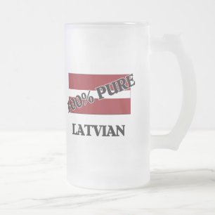 Taza De Cristal Esmerilado El 100 por ciento de LATVIAN