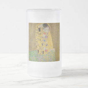 Taza De Cristal Esmerilado El abrazo del beso de los amantes por Gustav Klimt