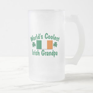 Taza De Cristal Esmerilado El abuelo irlandés más fresco del mundo
