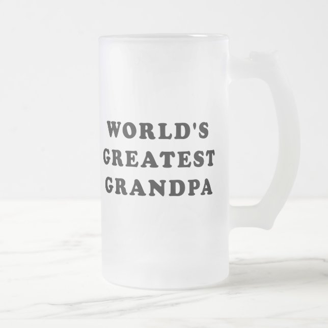 Taza De Cristal Esmerilado El abuelo más grande del mundo (Derecha)