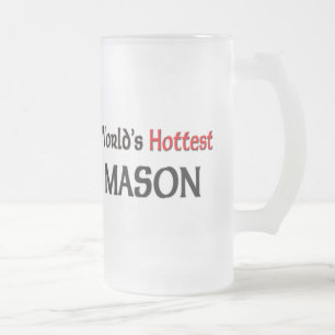Taza De Cristal Esmerilado El albañil más caliente de los mundos