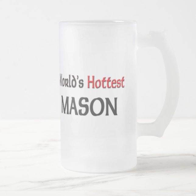 Taza De Cristal Esmerilado El albañil más caliente de los mundos (Derecha)
