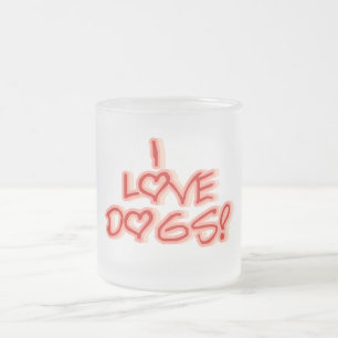 Taza De Cristal Esmerilado El amor de los corazones I persigue las camisetas