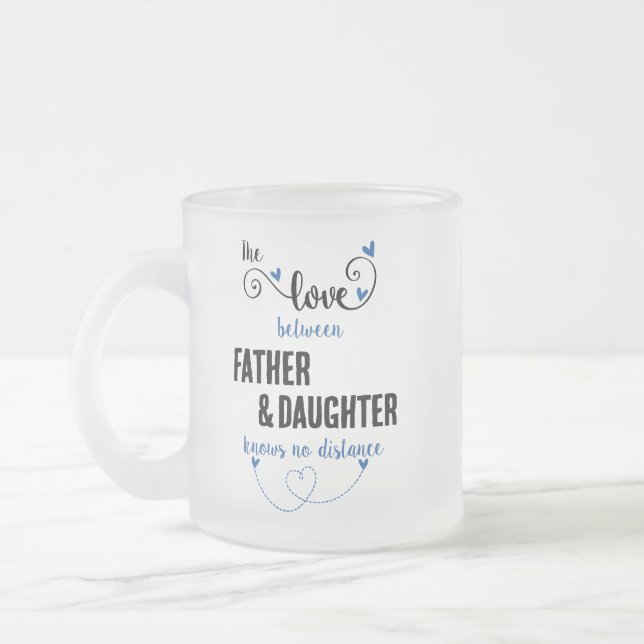 Taza De Cristal Esmerilado El amor entre padre e hija (Izquierda)