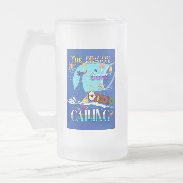Taza De Cristal Esmerilado El Barco Dragón Está Llamando (Izquierda)