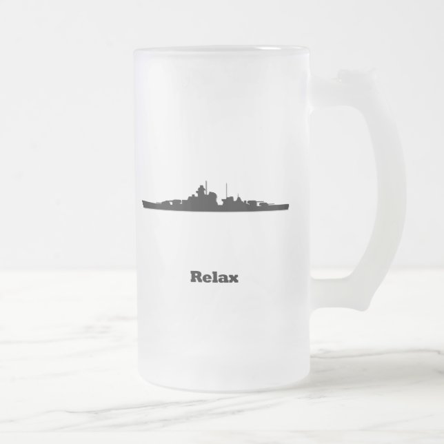 Taza De Cristal Esmerilado El BB se relaja (Derecha)