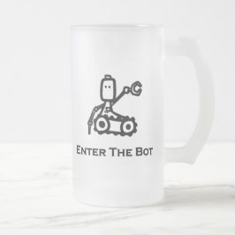 Taza De Cristal Esmerilado El Bot De Ingeniería Ingresa Al Bot